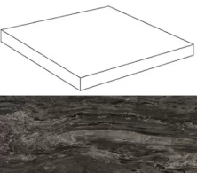 Ступени marvel absolute brown scalino ang. lap. dx 33x33