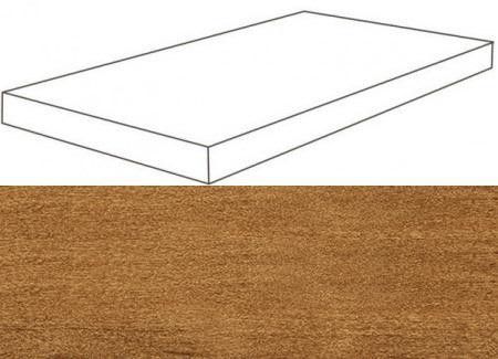 Ступени верити коньяк угловая правая 33x120