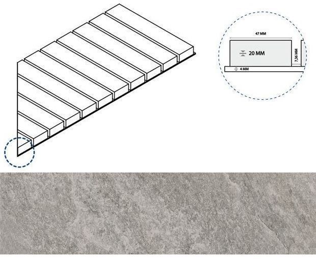 Керамогранит рок решётка стрим 20 пр 25x60
