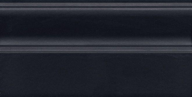 Керамическая плитка Плинтус Тропикаль чёрный обрезной 15x30