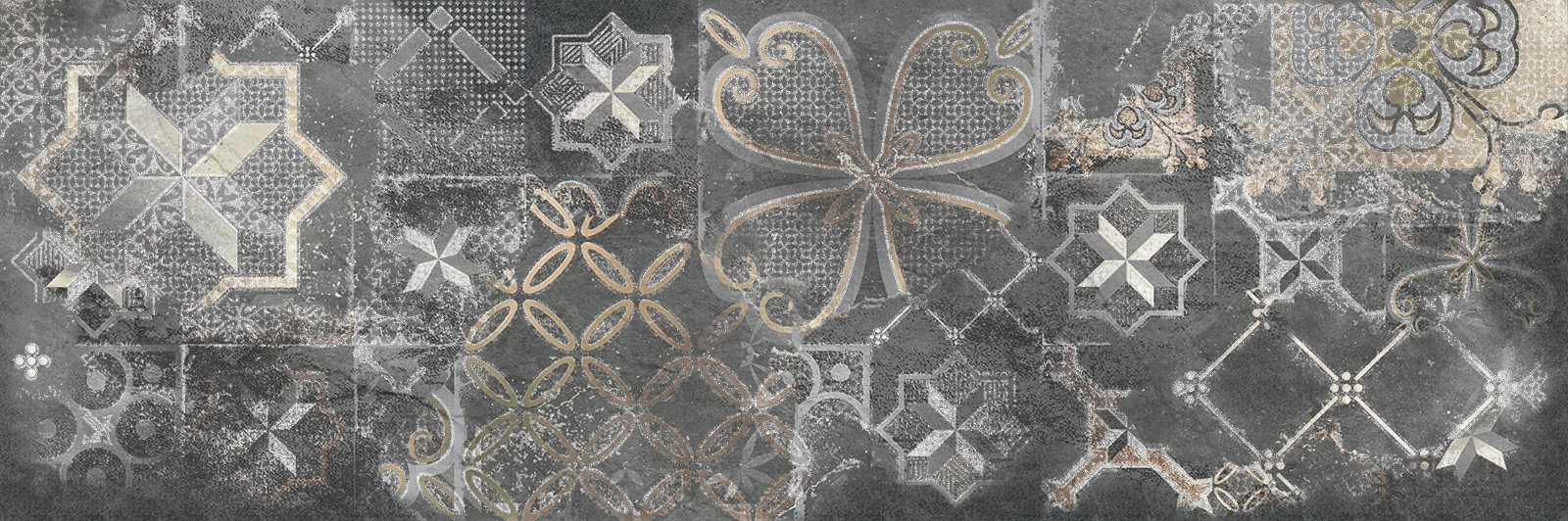 Керамическая плитка delacora Крео Дарк wt15kre07r черный 24.6x74