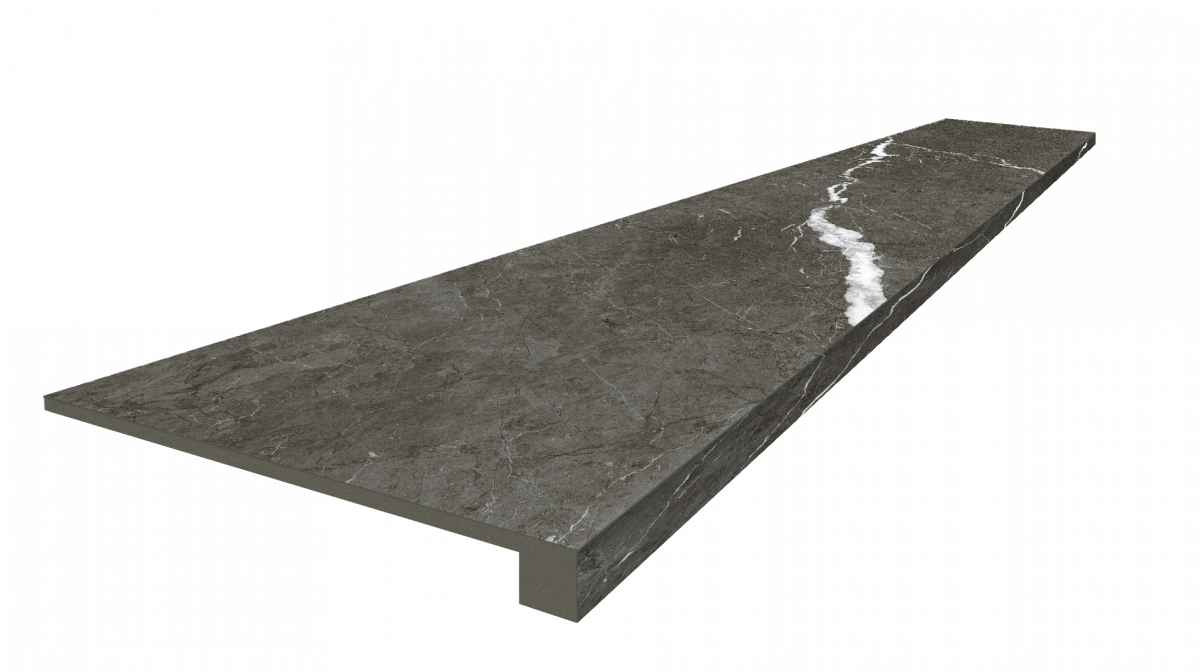 Ступени coliseumgres Микеланджело Дарк фронтальная 620070002490 черный 33x120