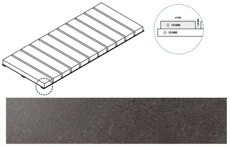 Керамогранит карбон решётка стрим 10 25x60