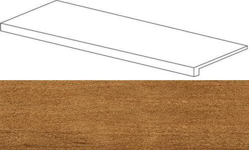 Ступени верити коньяк фронтальная 33x120