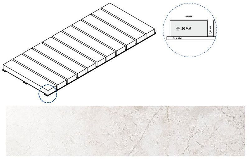 Керамогранит пур решётка стрим 20 25x60