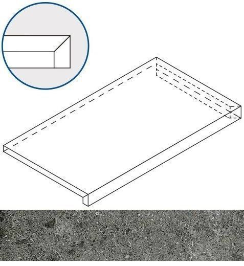 Ступени ГРЭЙ Х2 СТУП.33x60 УГЛ.ПР 33x60