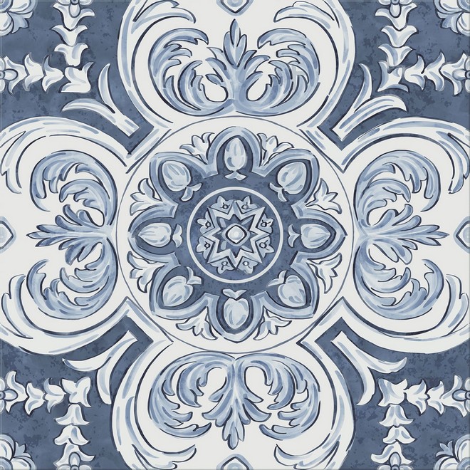 Керамогранит Декор Алмаш центр cиний 30x30