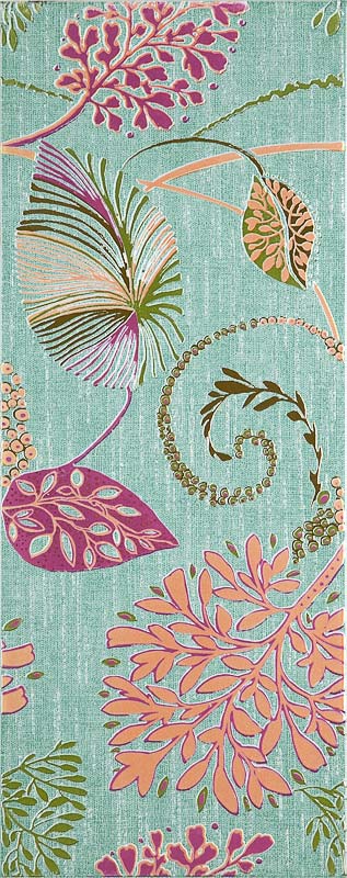 Керамическая плитка Декор Пленэр зеленый 20x50