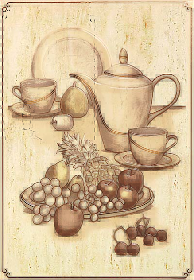 Керамическая плитка toscana alames декор 25x36