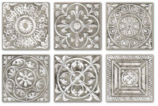 Керамогранит вставка сонет серый 5x5