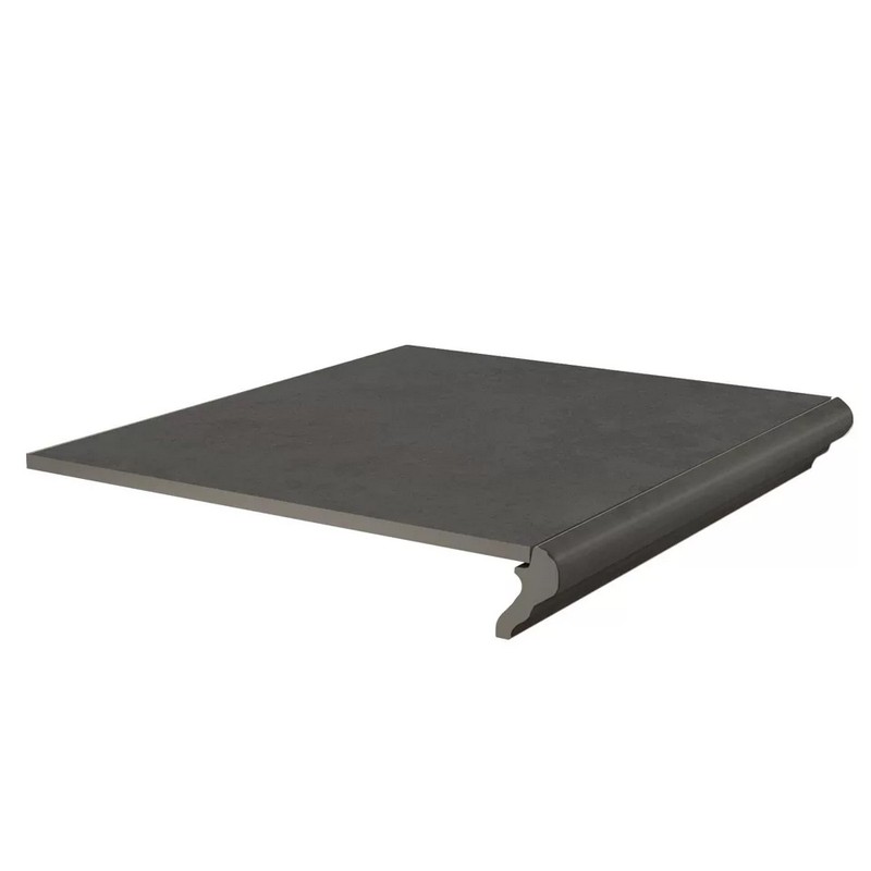 Ступени kerama marazzi km4040g0041ngtf фронтальная Хадду серый темный матовый 34x40.2