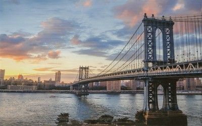 Керамическая плитка бридж синий декор 03 25x40