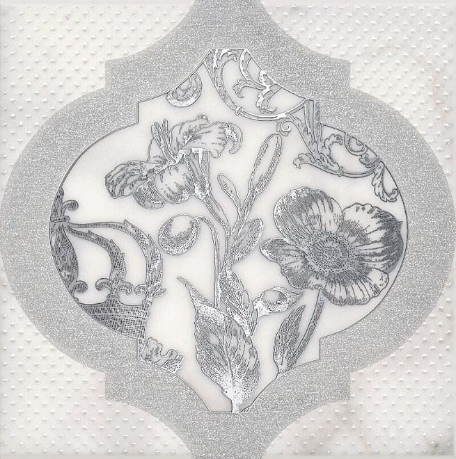 Керамическая плитка Декор Фрагонар белый hgd\a263\17051 15x15