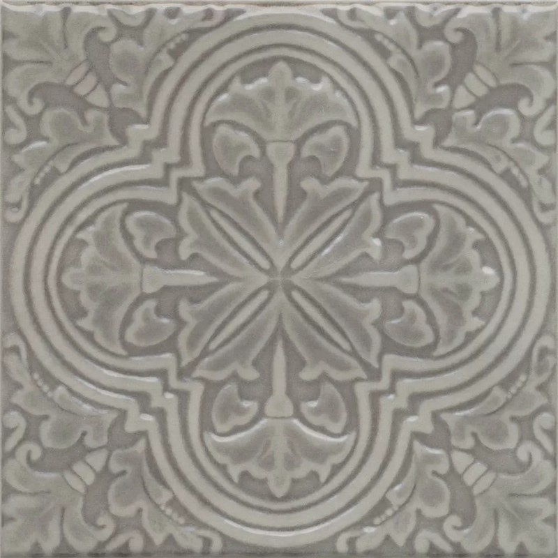 Керамическая плитка Декор kerama marazzi kmd3sta006bn Фес серый глянцевый 15x15