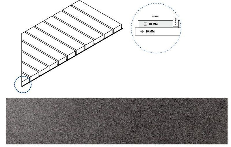 Керамогранит карбон решётка стрим 10 пр 25x60