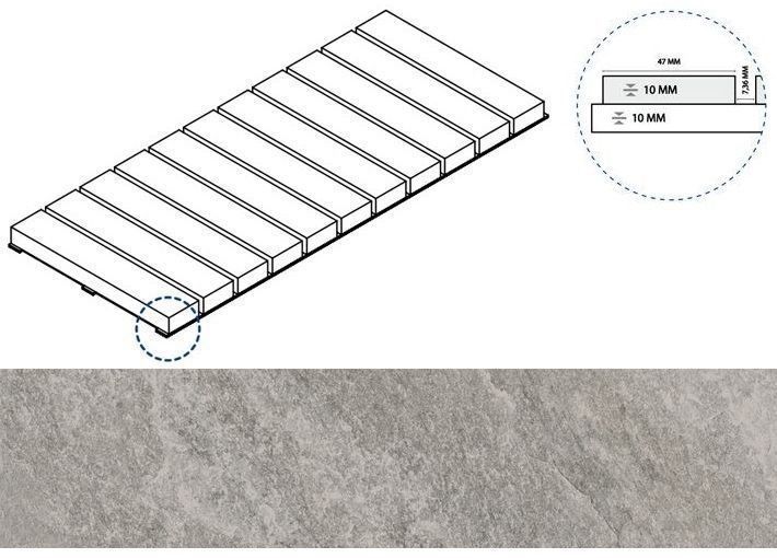 Керамогранит рок решётка стрим 10 25x60