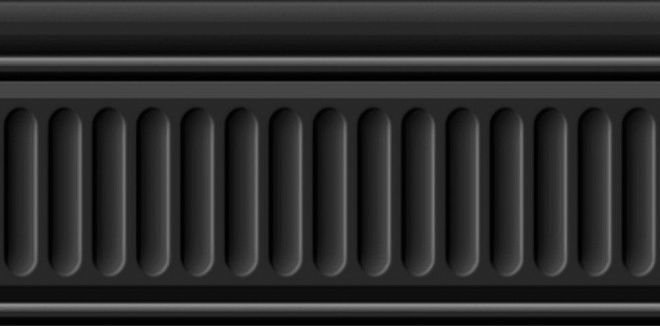 Керамическая плитка Бордюр Карнавал в Венеции черный структурированный 9,9x20