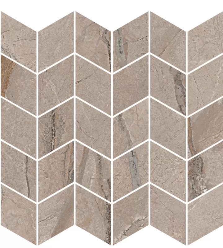 Керамическая плитка Декор kerama marazzi kmd2msm014br Ифран мозаичный бежевый светлый глянцевый обрезной 30x31.2