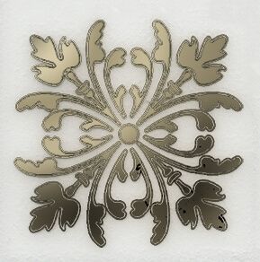 Керамическая плитка Вставка Клемансо белый 4,9x4,9