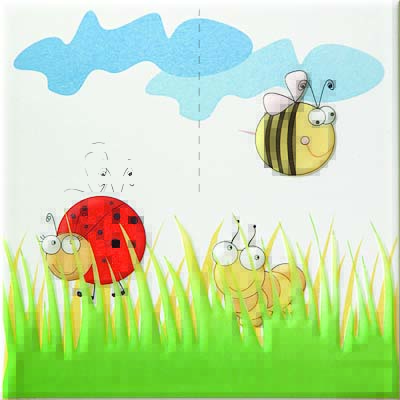 Керамическая плитка pastel robaczki 1 декор 20x20