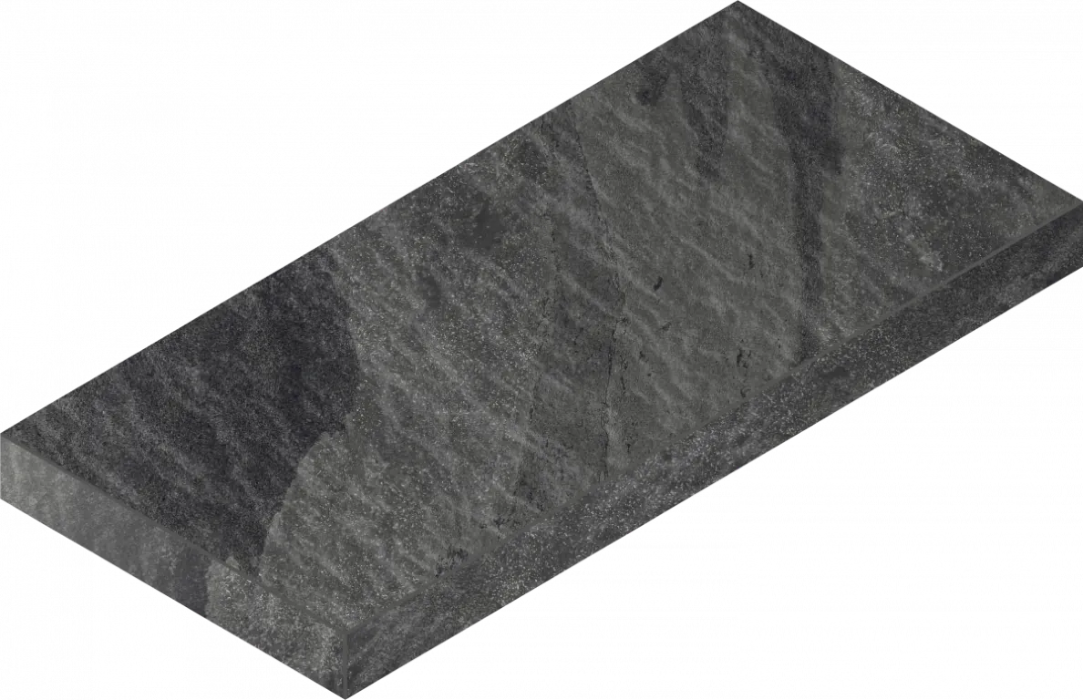 Ступени Италон Материя x2 Титанио 120 угловая левая 620070002848 черный 33x120