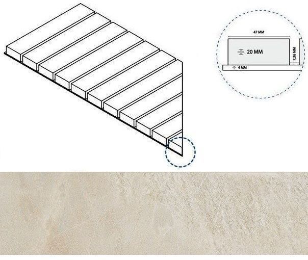 Керамогранит уайт решётка стрим 20 лев 25x60
