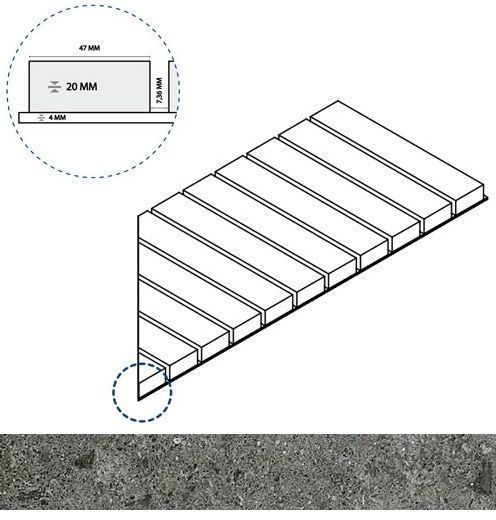 Керамогранит грэй решётка стрим 20 пр 25x60