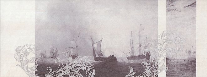 Керамическая плитка Декор Ньюпорт Корабли фиолетовый stg\c206\15010 15x40