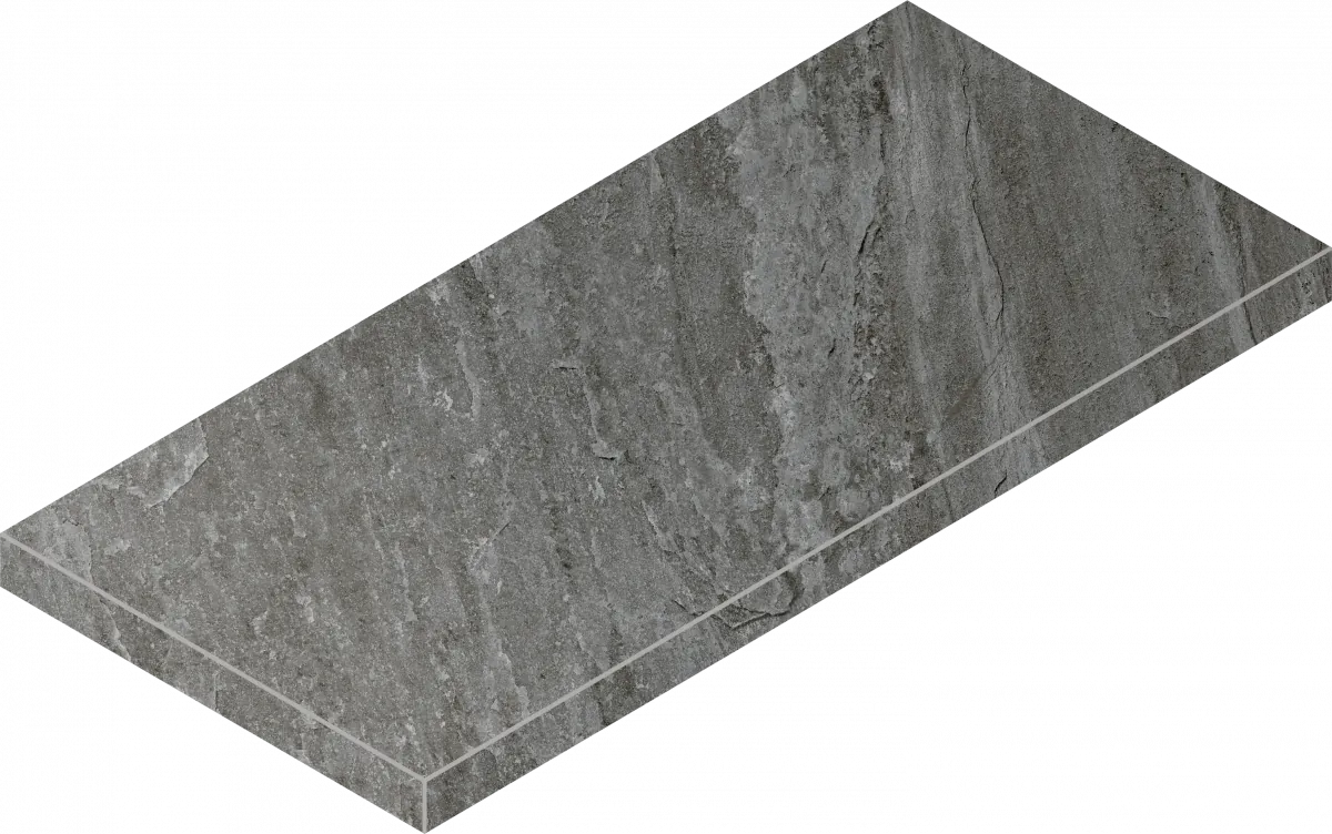 Ступени Италон Магма Графит угловая левая 620070002959 серый 33x60