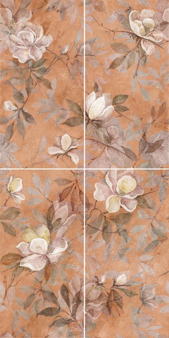 Керамическая плитка Панно Магнолия 2 (из 4 частей) 60x120