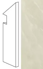 Керамогранит Марвел Империал Вайт battiscopa sag.dx 7,2x30