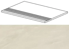 Ступени marvel imperial white gradino 30x60