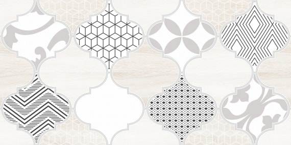 Керамическая плитка Мореска декор1 бежевый 20x40