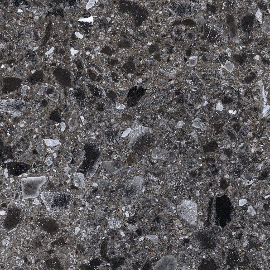 Керамогранит terrazzo dark grey 60x60