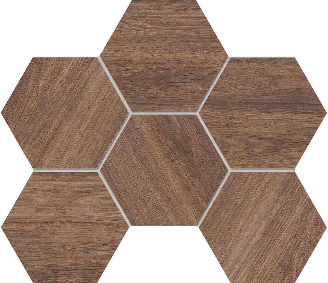 Мозаика estima si02 ametis selection hexagon eucalyptus коричневый 25x28.5