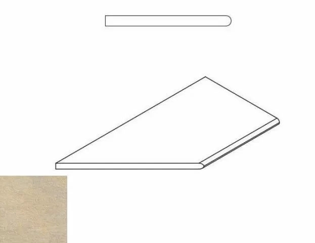 Керамогранит СЭНД БОРТИК 30x60 ЗАКРУГЛ.ЛЕВ 30x60