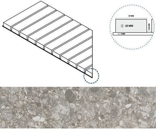 Керамогранит петрол решётка стрим 20 лев 25x60