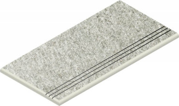 Ступени Нордика Айс закругленная грип левая 620040000163 серый 30x60