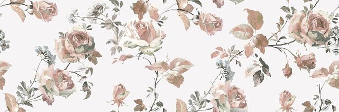 Керамическая плитка Декор Монфорте Роза обрезной 40x120