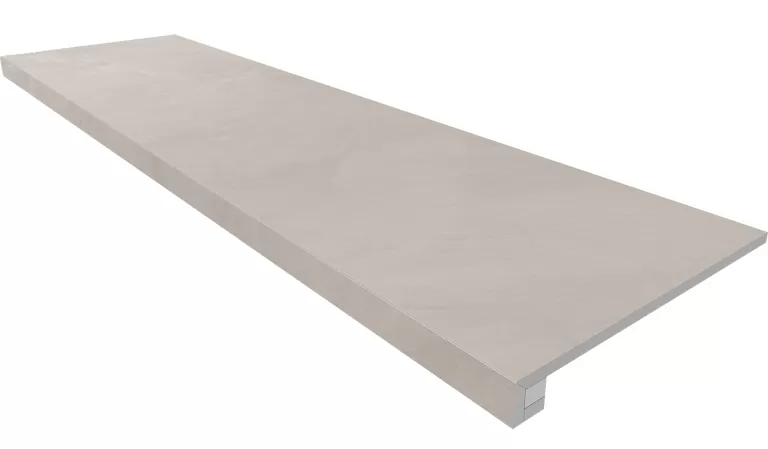 Ступени estima Комплект gf01 graffito light grey (Ступень 33x120 неполированный прямоугольный бортик без насечек и Подступенок 14,5x120) 33x120