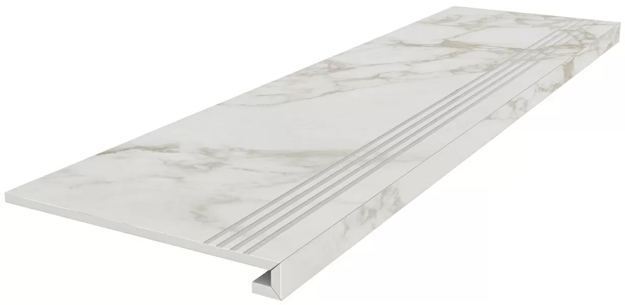 Ступени kerama marazzi sg540722r\gcf клееная Монте Тиберио серый светлый лаппатированный обрезной 33x119.5