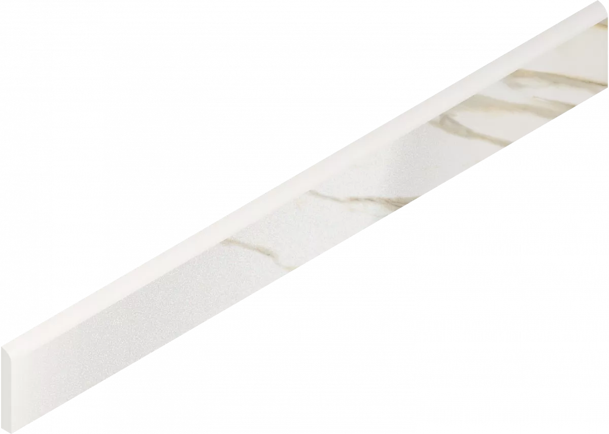 Плинтус Италон Стелларис Калакатта Голд шлифованный 610130007457 белый 7.2x60