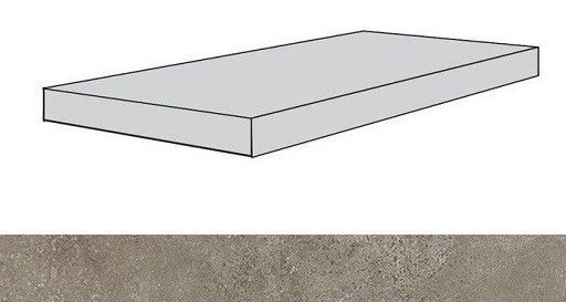  Дрифт Лайт Грей ступень угловая правая 620070001319 33x60