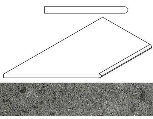 Керамогранит ГРЭЙ БОРТИК 30x60 ЗАКРУГЛ.ЛЕВ 30x60