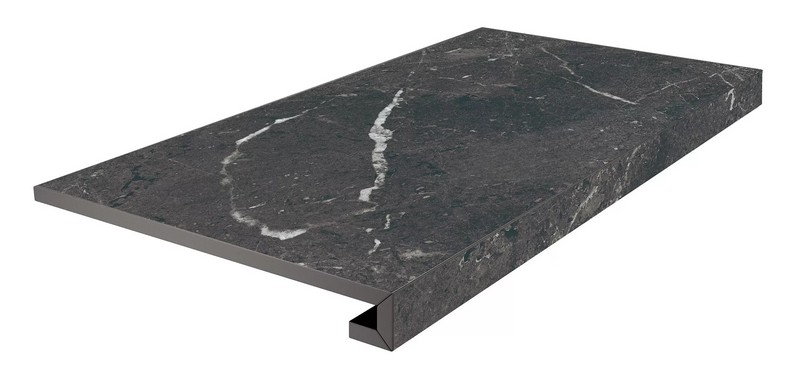 Ступени kerama marazzi km6060g0331rgcf фронтальная клееная Тубкаль черный матовый обрезной 33x60