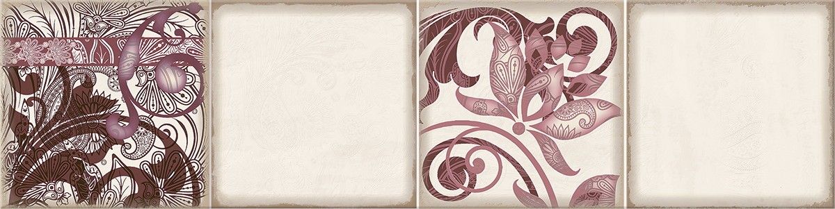 Керамическая плитка faenza wine ornament frise 3 15,6x63