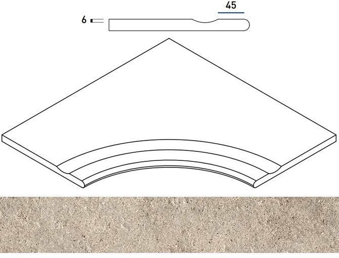 Керамогранит ДЕЗЕРТ БОРtИК 60x60 С ВЫЕМ.УГЛ.ЗАКР.30 60x60