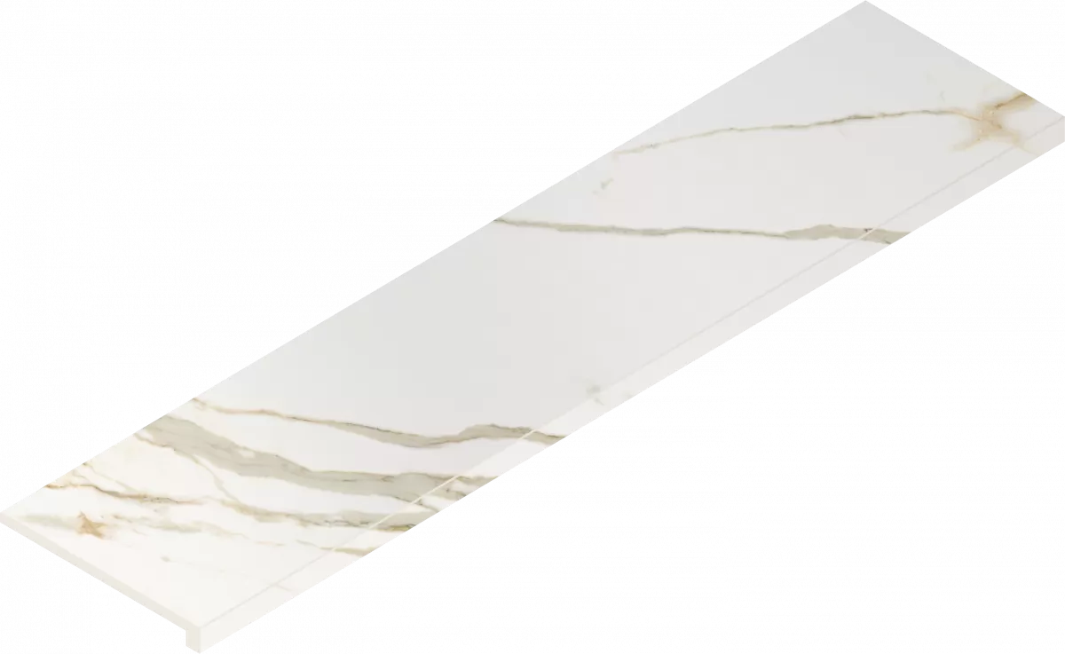 Ступени Италон Стелларис Калакатта Голд угловая правая 620070002599 белый 33x120