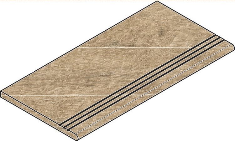 Ступени ОЛИВ СТУПЕНЬ ЗАКРУГ.ГРИП 30x60 ЛЕВ 30x60