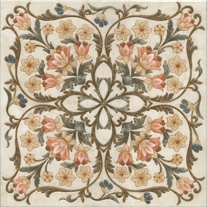 Керамогранит Декор Лирия ковёр центр лаппатированный 40,2x40,2